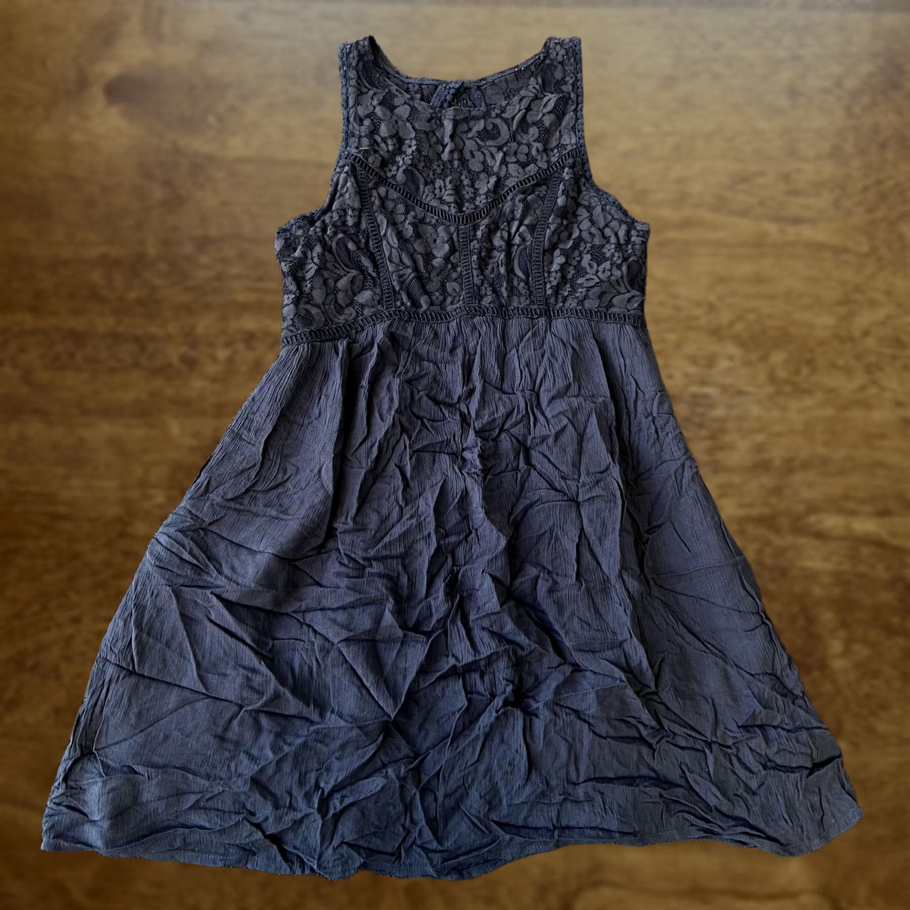 abercrombie navy lace dress Abercrombie & Fitch Abercrombie & Fitch Dress Womens Small Navy Lace A-Line  Sleeveless NWT Keyhole