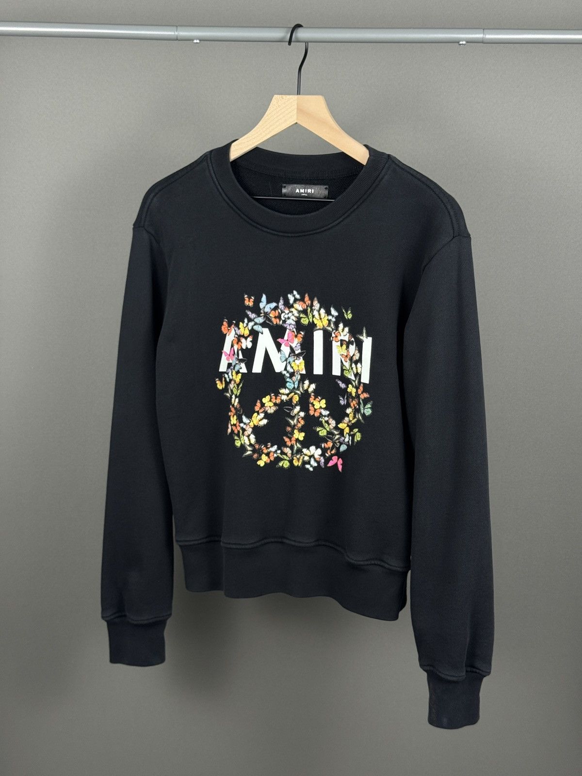 Amiri Amiri Size S Sweatshirt Black Floral Chest Peace Logo Size US S / EU 44-46 / 1 - 1 Thumbnail