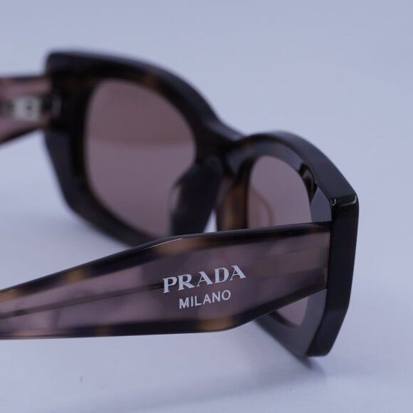 Prada Prada PRB05S 23A60B Sunglasses Mauve Havana Rectangle Frame Size ONE SIZE - 7 Thumbnail
