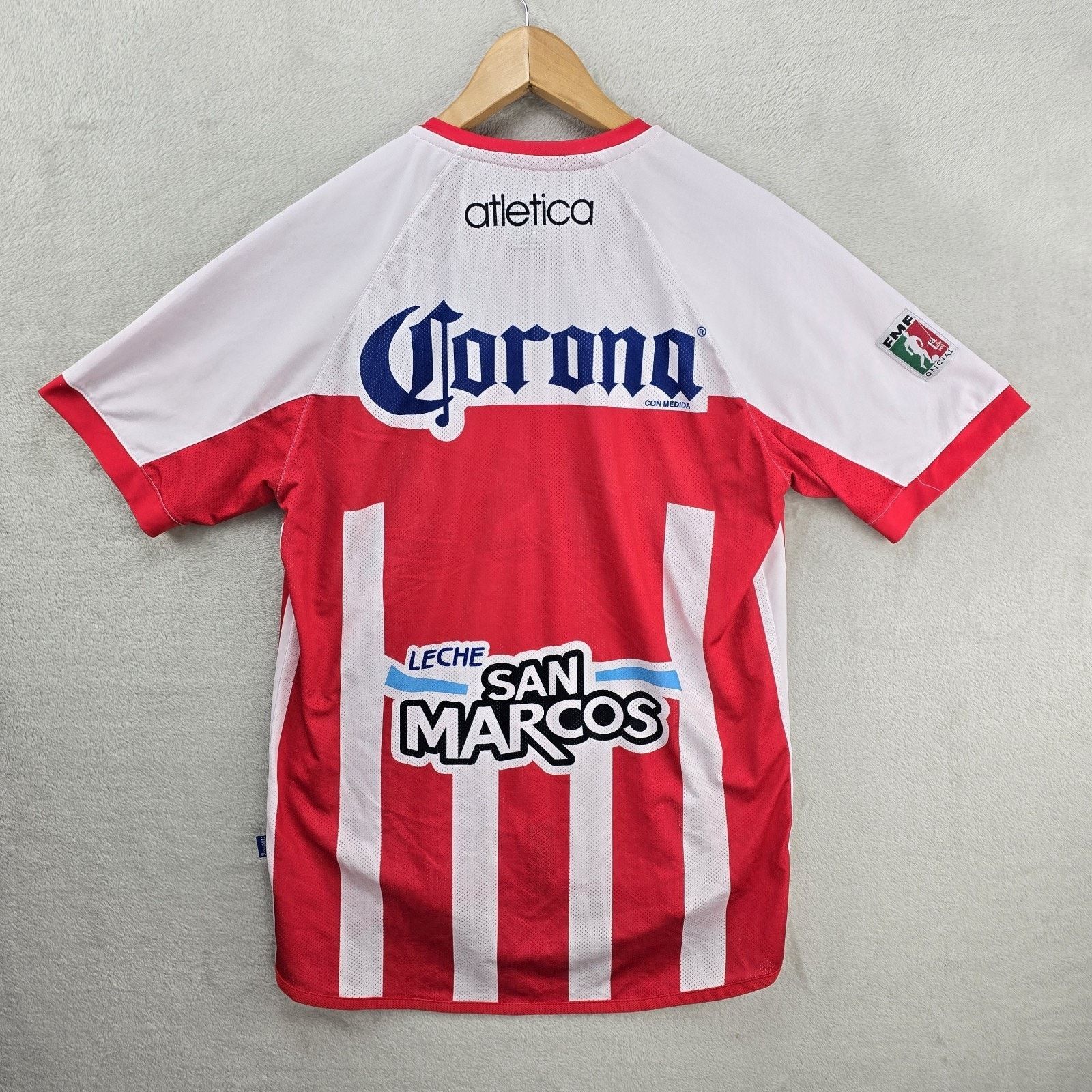 Atletica Atlética Necaxa Soccer Jersey Mens Small Striped 2006-2007 Size US S / EU 44-46 / 1 - 7 Thumbnail