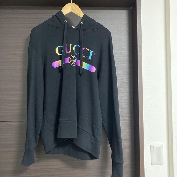 Gucci iridescent logo clearance hoodie