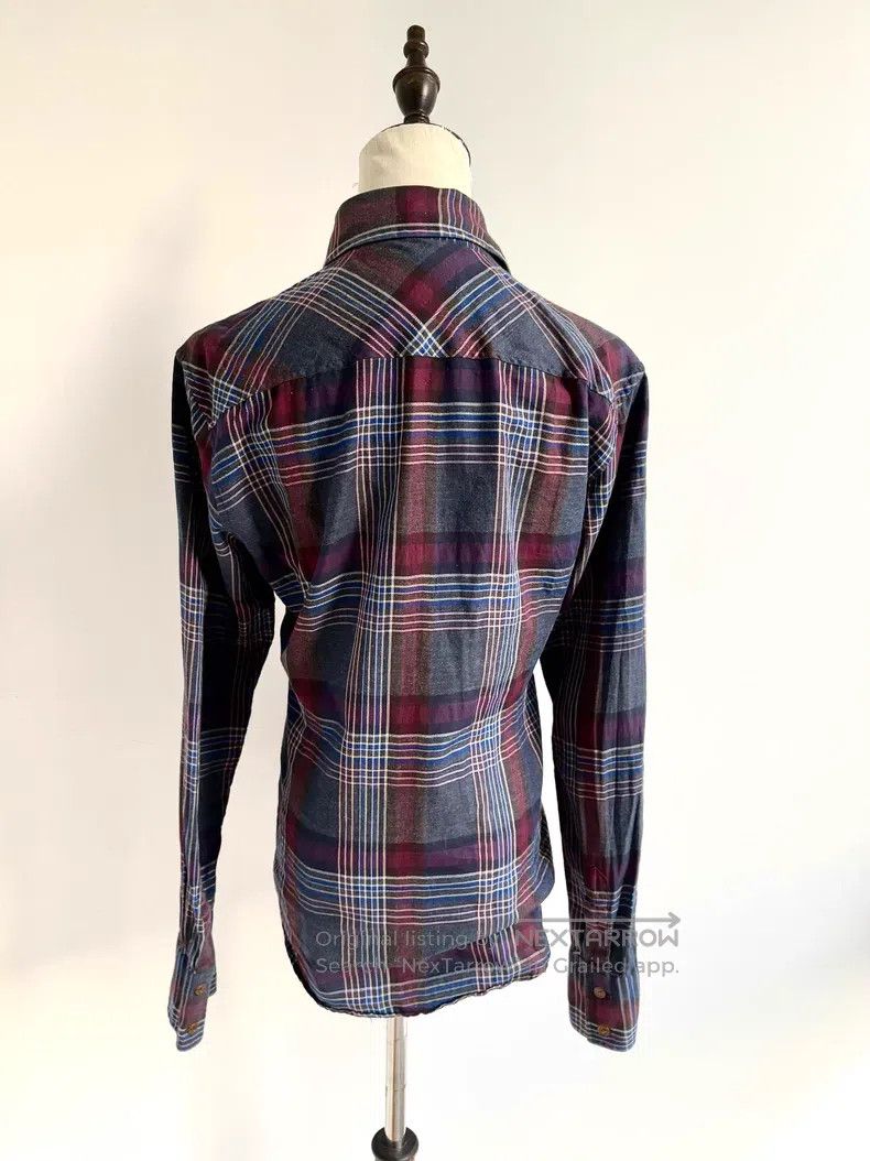 Vivienne Westwood Vivienne Westwood Gray-Blue Plaid Asymmetrical Collar Shir Size M / US 6-8 / IT 42-44 - 3 Thumbnail