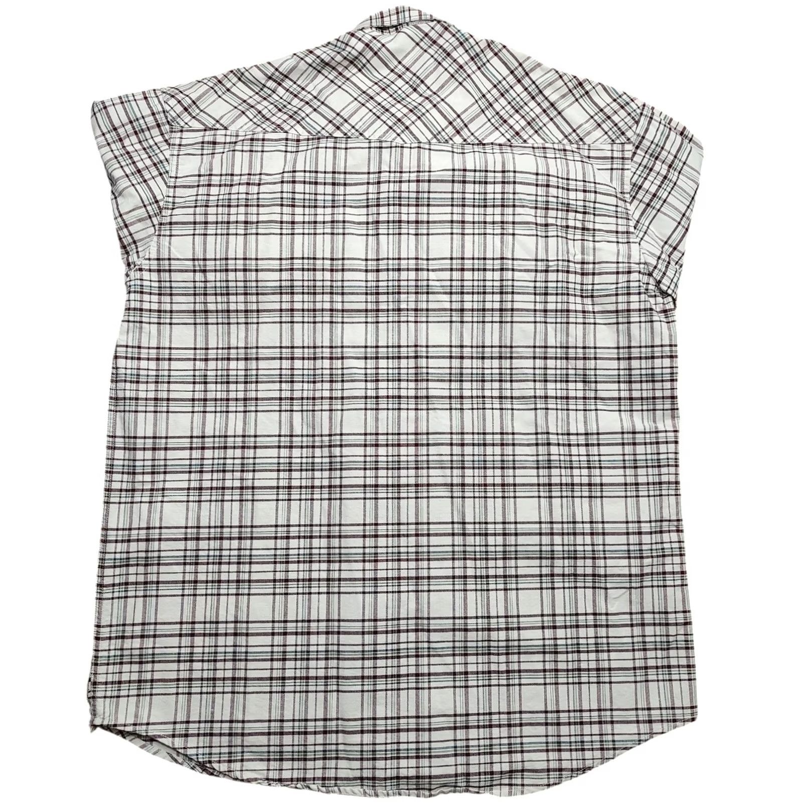 Cody James Cody James Shirt Mens XLT Big & Tall White Plaid Long Sleeve Western Pearl Snap Size US XL / EU 56 / 4 - 3 Thumbnail