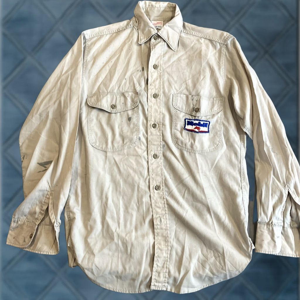 GAS Awesome Vintage Unitog Gas Station Attendant Long Sleeve Shirt M Size US M / EU 48-50 / 2 - 1 Thumbnail