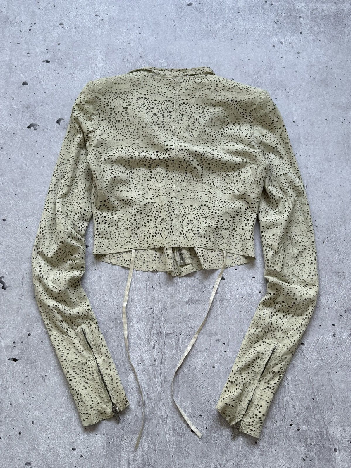 Haider Ackermann Archive Haider Ackermann Perforated Leather Jacket Size XS / US 0-2 / IT 36-38 - 10 Thumbnail