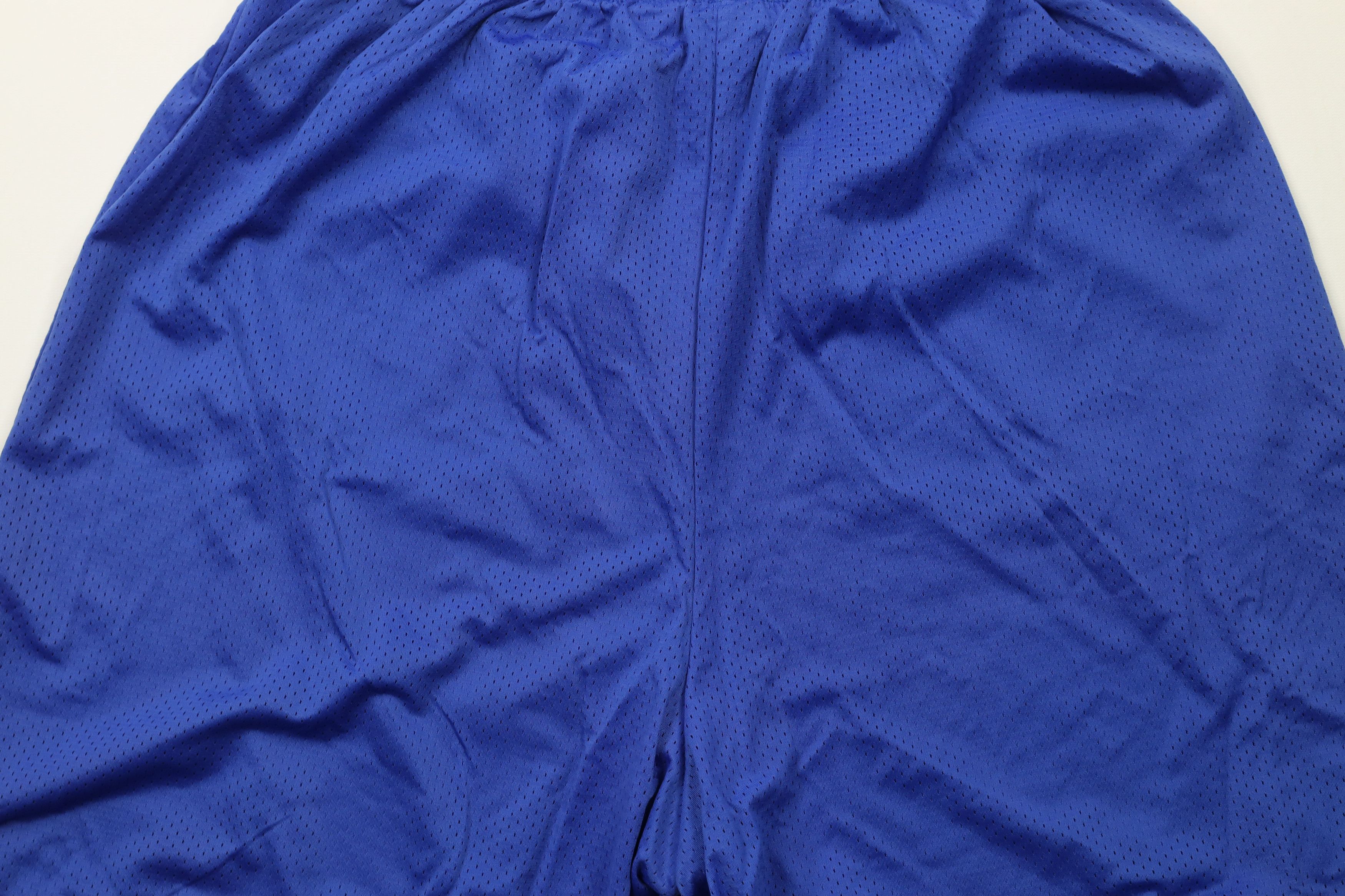 Nike × Vintage Vintage Nike Mini Swoosh Above Knee Mesh Shorts Royal Blue Size US 36 / EU 52 - 11 Thumbnail