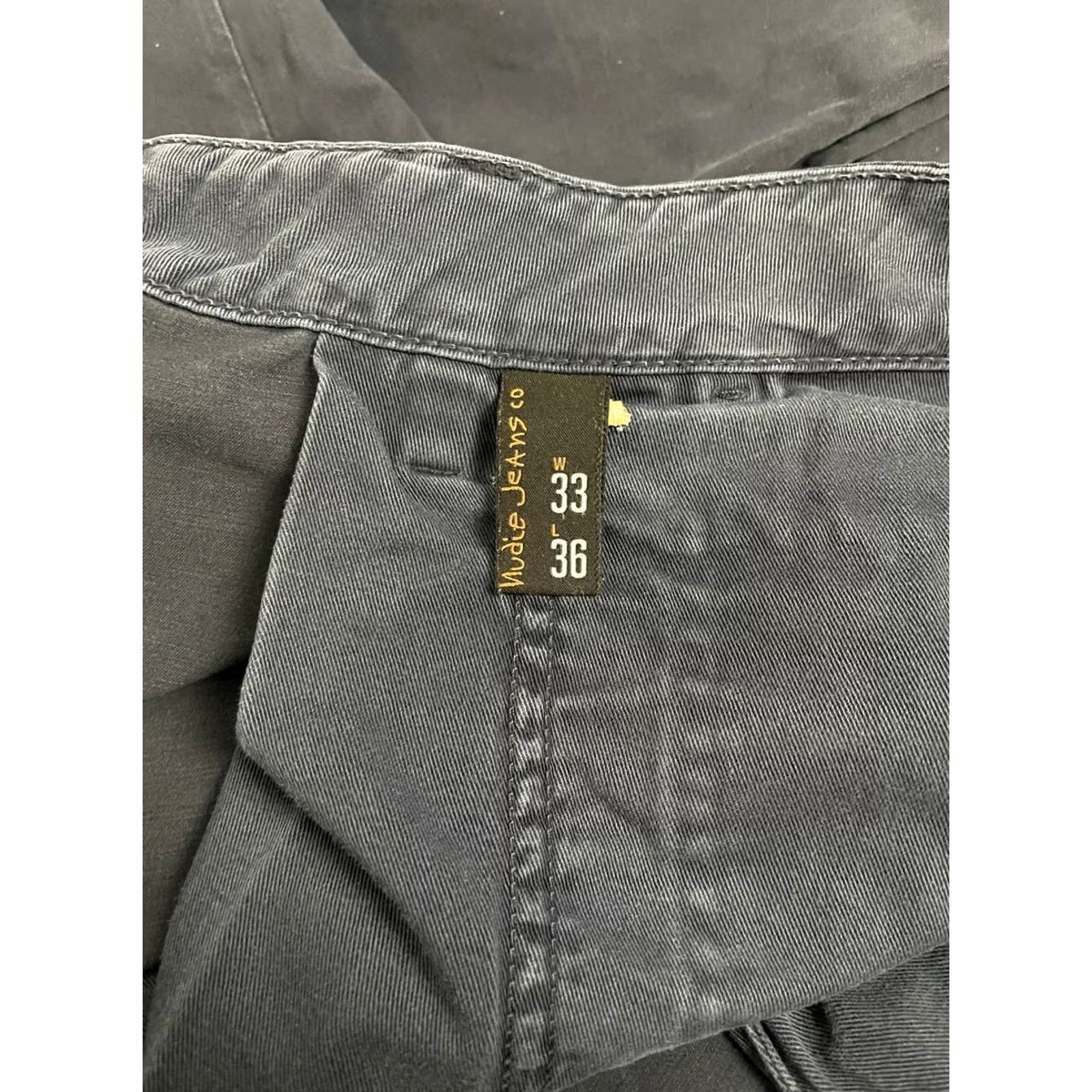 Nudie Jeans Nudie Jeans Co Chino Pants Navy Blue Straight Leg 33x36 Mens Regular Size 33x36 Navy Blue Comfort Stretch Pockets Vintage No Size US 33 - 3 Thumbnail