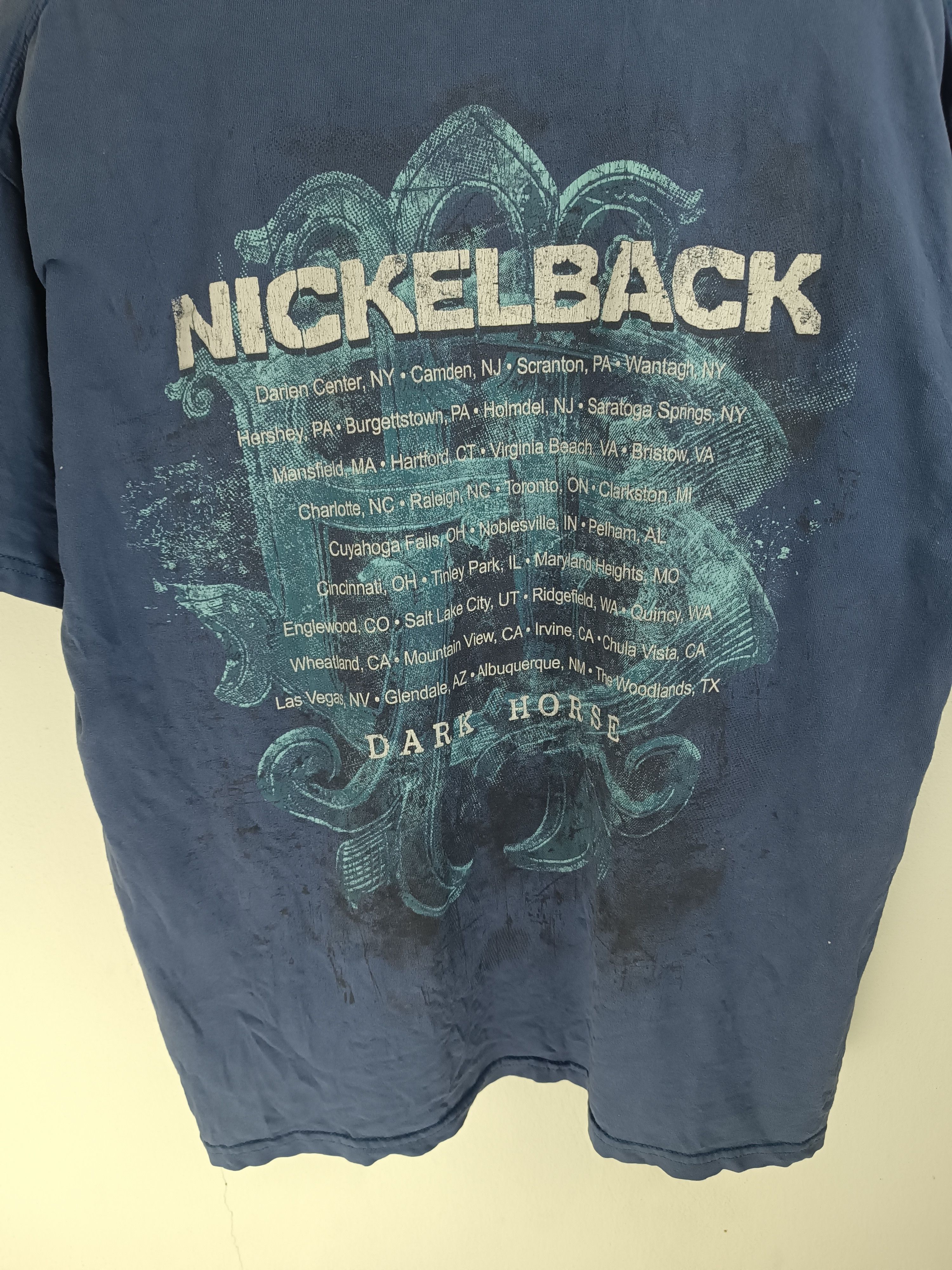 Vintage VINTAGE '08 NICKELBACK DARK HORSE TOUR staind bizkit korn Size US XL / EU 56 / 4 - 15 Thumbnail