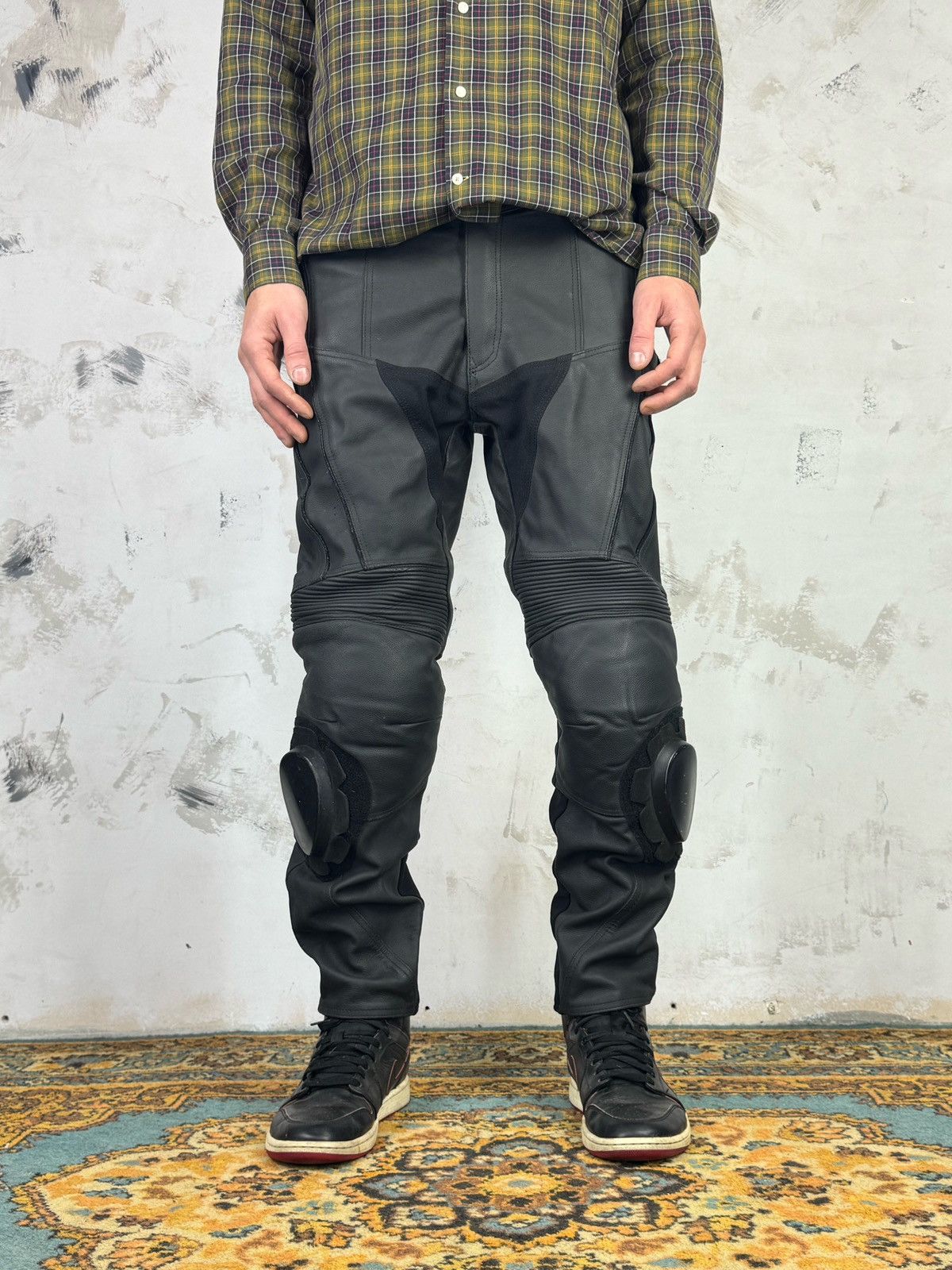 Vintage Lewis Leather Motorcycle Riding Pants Knee Armor 30 S - M Size US 30 / EU 46 - 9 Thumbnail