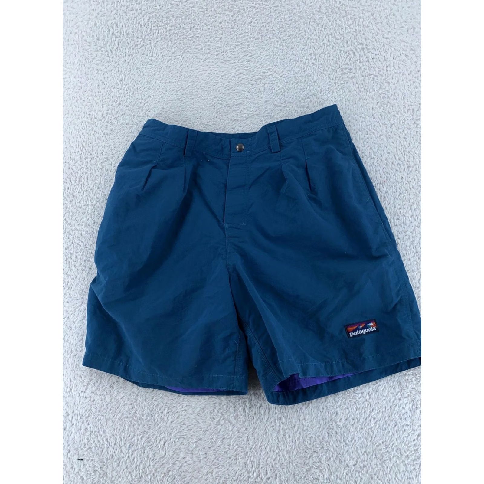 Patagonia VINTAGE Patagonia Hiking Shorts Mens 29x6 Nylon Outdoor Zip Pocket Blue 90s/Outdoor Mens Shorts/Patagonia Size US 29 - 5 Thumbnail