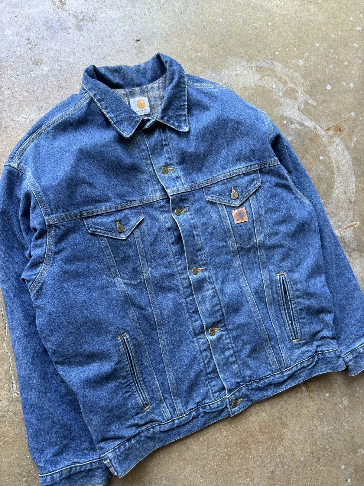 Carhartt × Vintage Vinatge Carhartt Trucker Jacket Size US XL / EU 56 / 4 - 2 Thumbnail