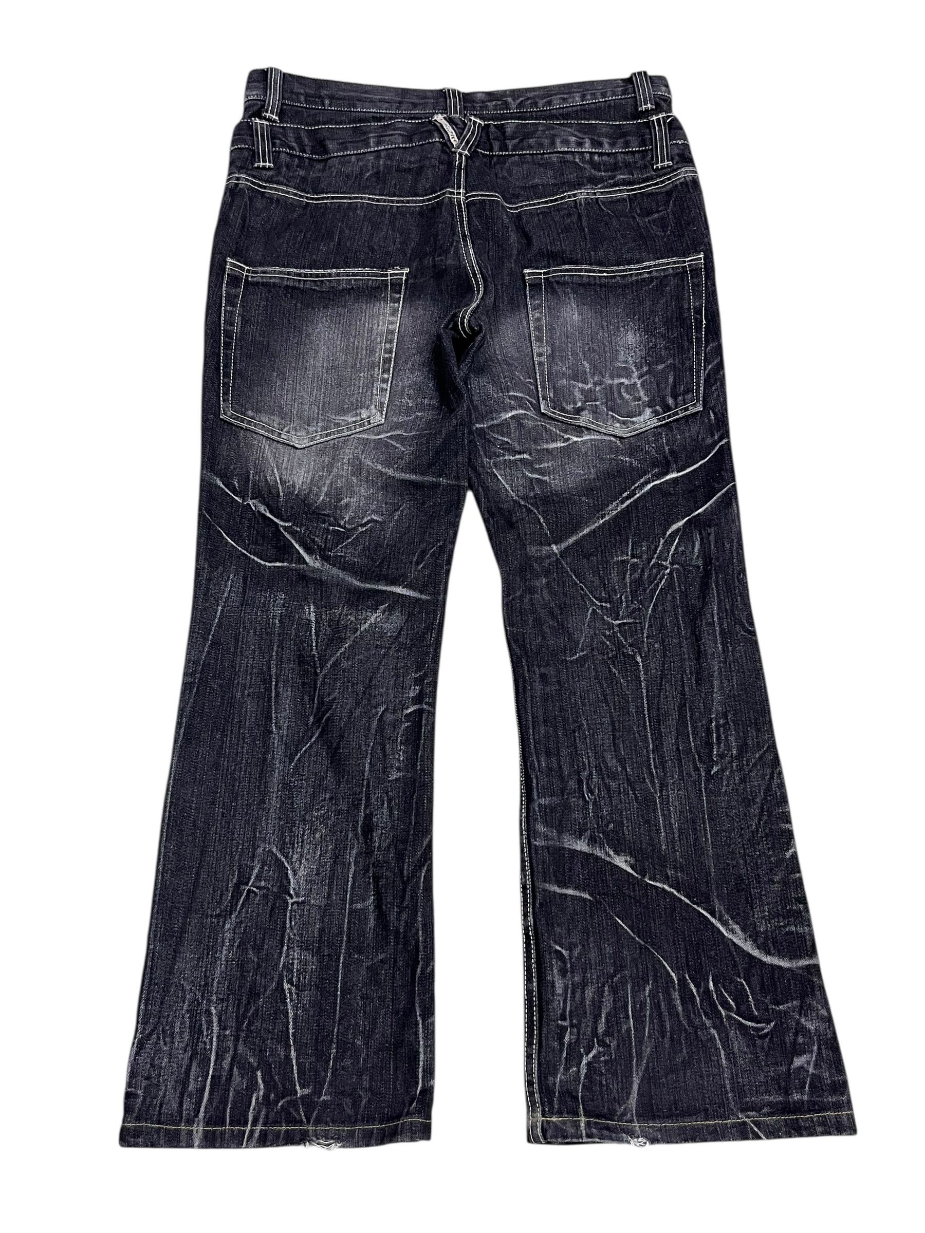 Japanese Brand Rare NYLAUS Clawmark Grunge Denim Double Waist Japan Size US 31 - 2 Thumbnail