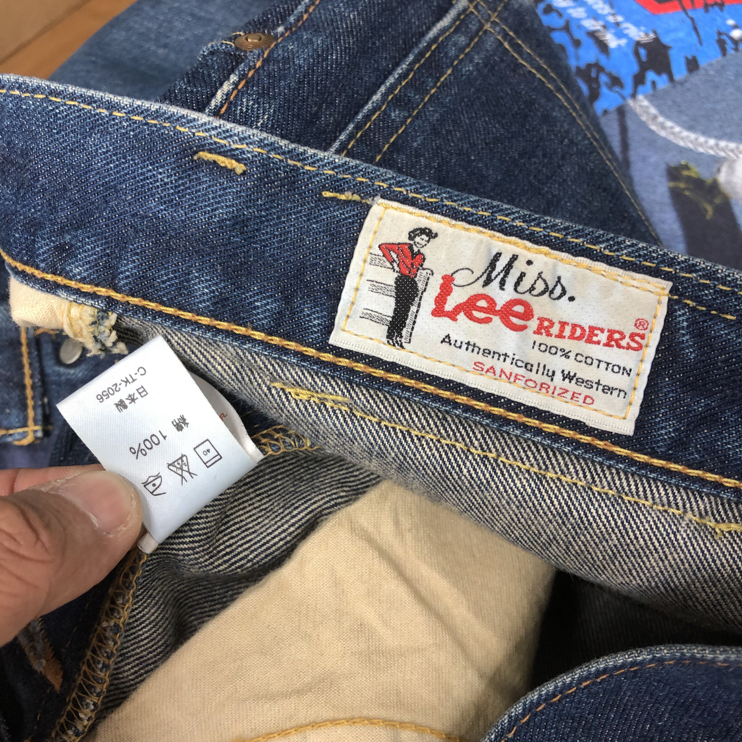 Lee Vintage 80s Lee Rider Selvedge Jeans Faded Light Wash Denim Size 24" / US 00 / IT 34 - 10 Thumbnail
