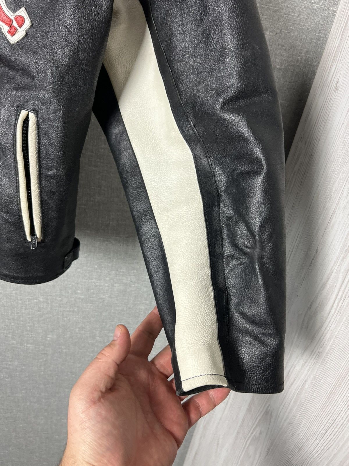 Genuine Leather × Red Bull × Vintage REAL BULL Racing Leather Jacket Biker Alpinestars Michelin Size US L / EU 52-54 / 3 - 13 Thumbnail