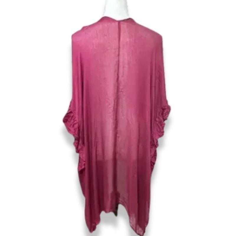 Other Abbeline Cardigan Sweater Dolman Ruffled Sleeves Burgundy OS Size L / US 10 / IT 46 - 5 Thumbnail