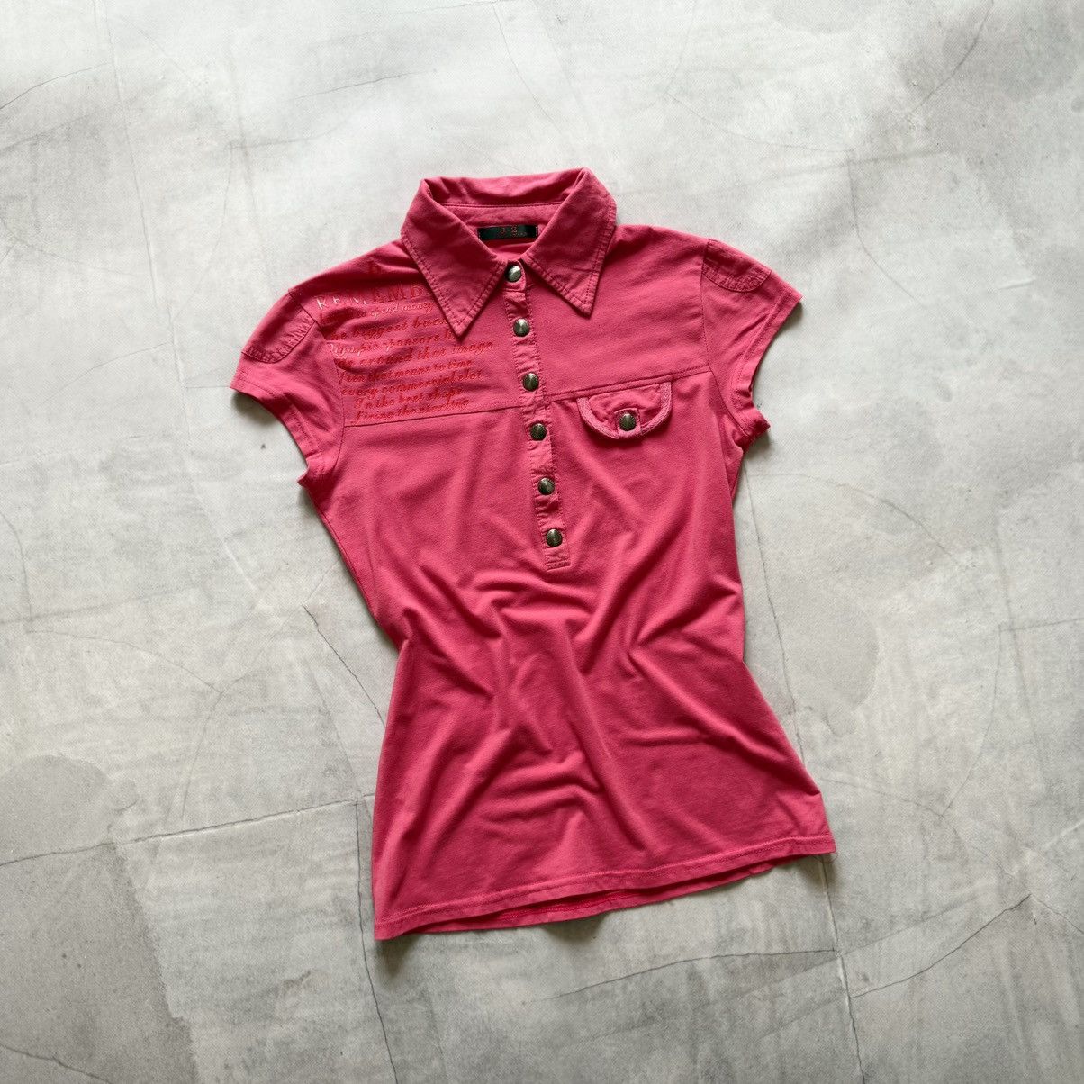 Hysteric Glamour Y2K Poem Cargo Polo T-Shirt Miss Sixty Hysteric Glamour Vibe Size S / US 4 / IT 40 - 1 Thumbnail