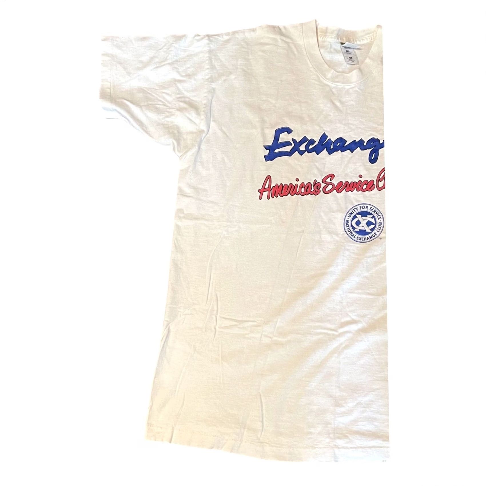 Vintage VTG Men’s Exchange America’s Servic Club T-Shirt Short Sleeve White Tee Sz 2XL Mens T-Shirt USA 1990s Size US XXL / EU 58 / 5 - 2 Thumbnail