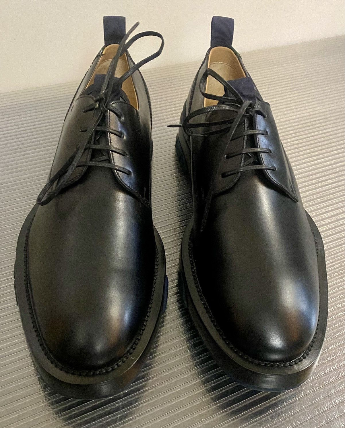 Salvatore Ferragamo Ferragamo Nero calf/blue Marin Fulgor derby 9.5 D NEW Size US 9.5 / EU 42-43 - 1 Thumbnail