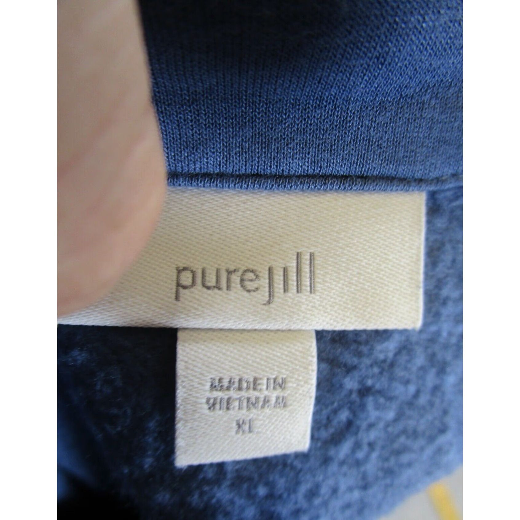 Vintage Purejill Women's Blue V Neck Pullover Sweater Xl Extra Large Size XL / US 12-14 / IT 48-50 - 6 Thumbnail