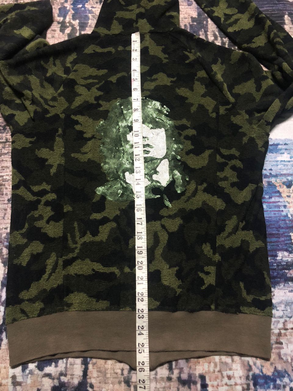 Japanese Brand Dartin Bonarpato Camouflage Hoodie Full Zip Velvet Size US M / EU 48-50 / 2 - 18 Thumbnail
