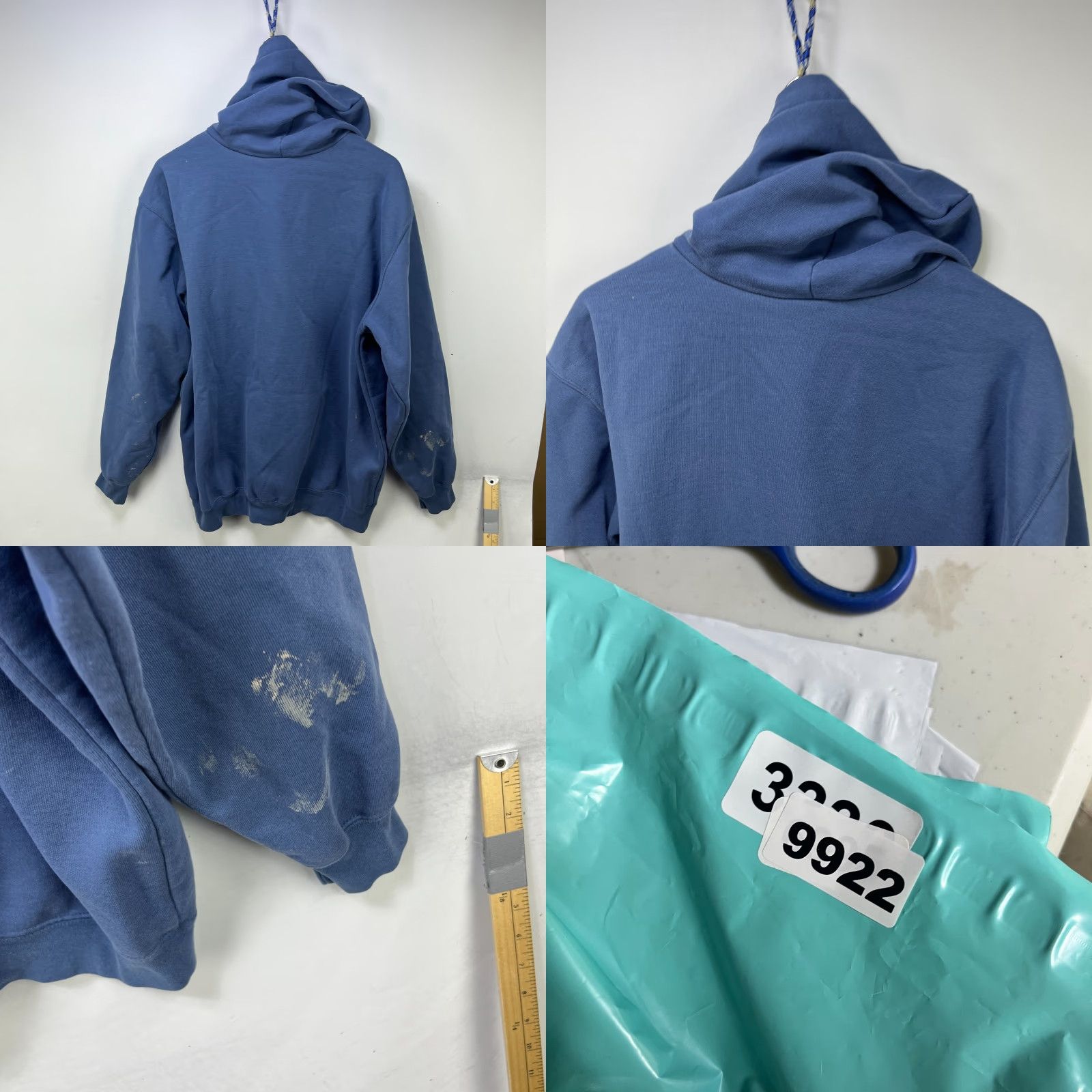 Carhartt VINTAGE Carhartt Hoodie XL Zip Up Full Zip Hooded 90s Paint Splatter Blue Mens Regular Shirt? Size US XL / EU 56 / 4 - 8 Thumbnail