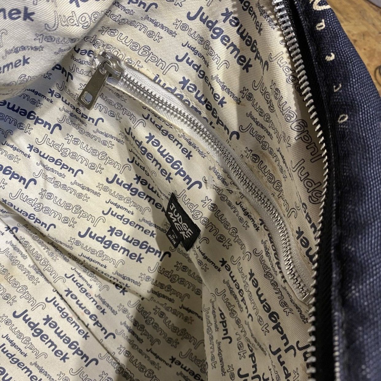 Japanese Brand Japanese Brand Judgemek Men's Denim Tote Bag World Map Size ONE SIZE - 11 Thumbnail