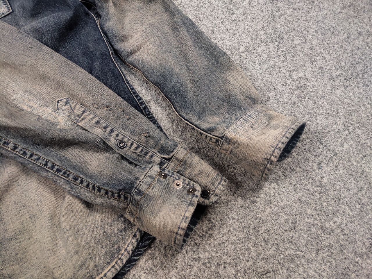 Diesel Diesel Industry Sonora Faded Denim Shirt Long sleeve Y2K Size US S / EU 44-46 / 1 - 9 Thumbnail