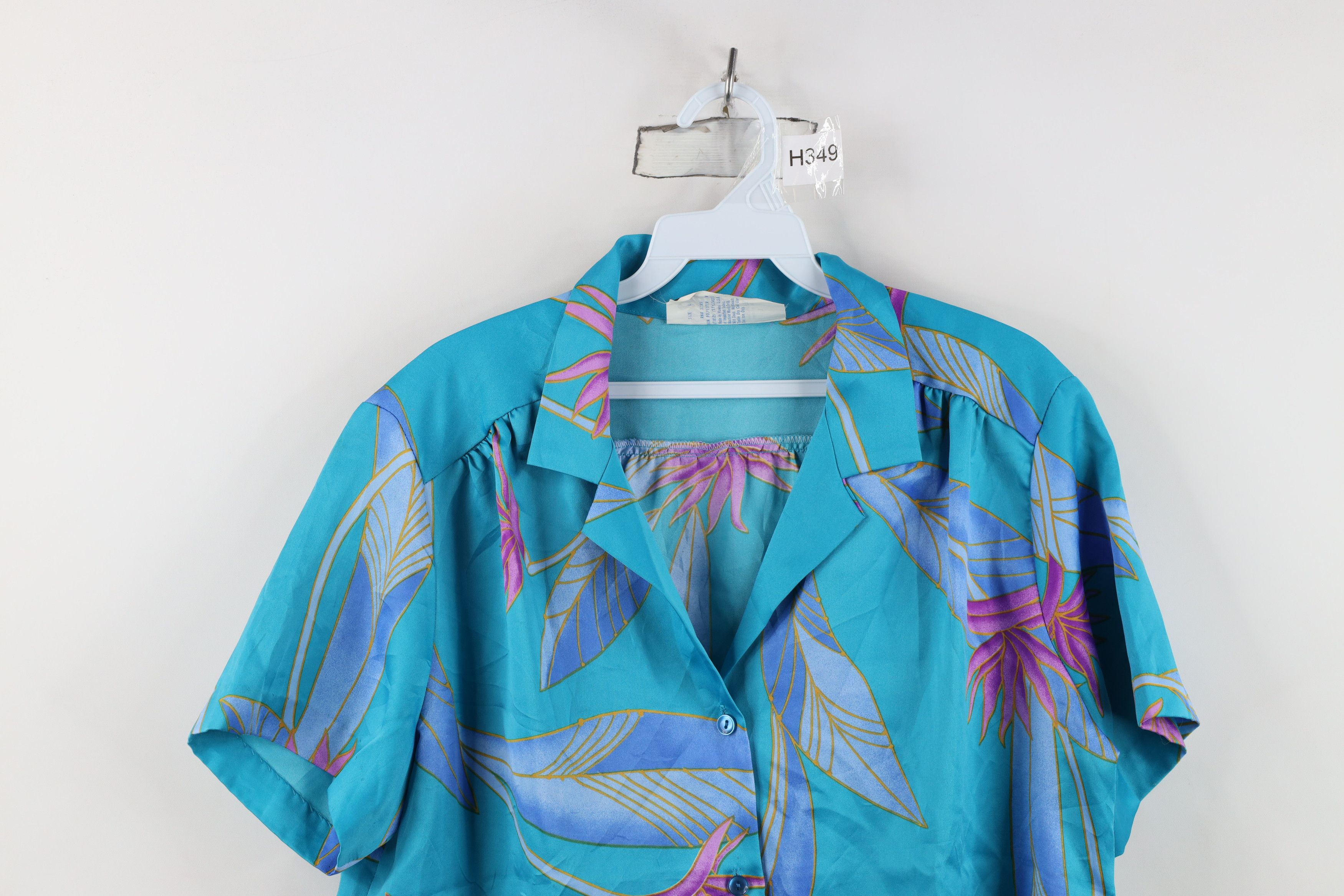 Vintage Vintage 70s Hilo Hatties Flower Hawaiian Button Shirt USA Size L / US 10 / IT 46 - 2 Thumbnail