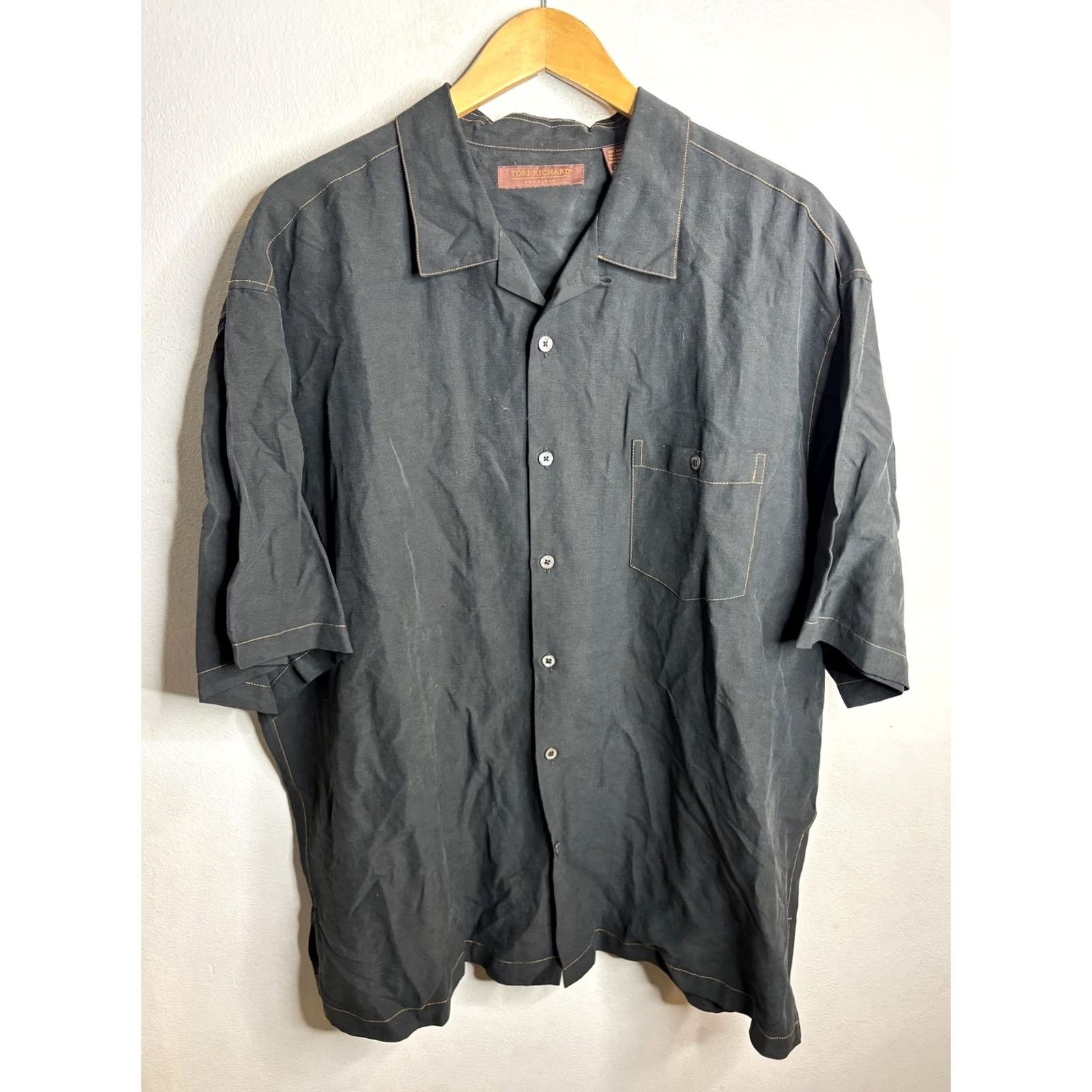 Tori Richard Tori Richard Honolulu Shirt Mens 2XL Black Camp Aloha Hawaiian Oahu Map Print Shirt Size US XXL / EU 58 / 5 - 4 Thumbnail