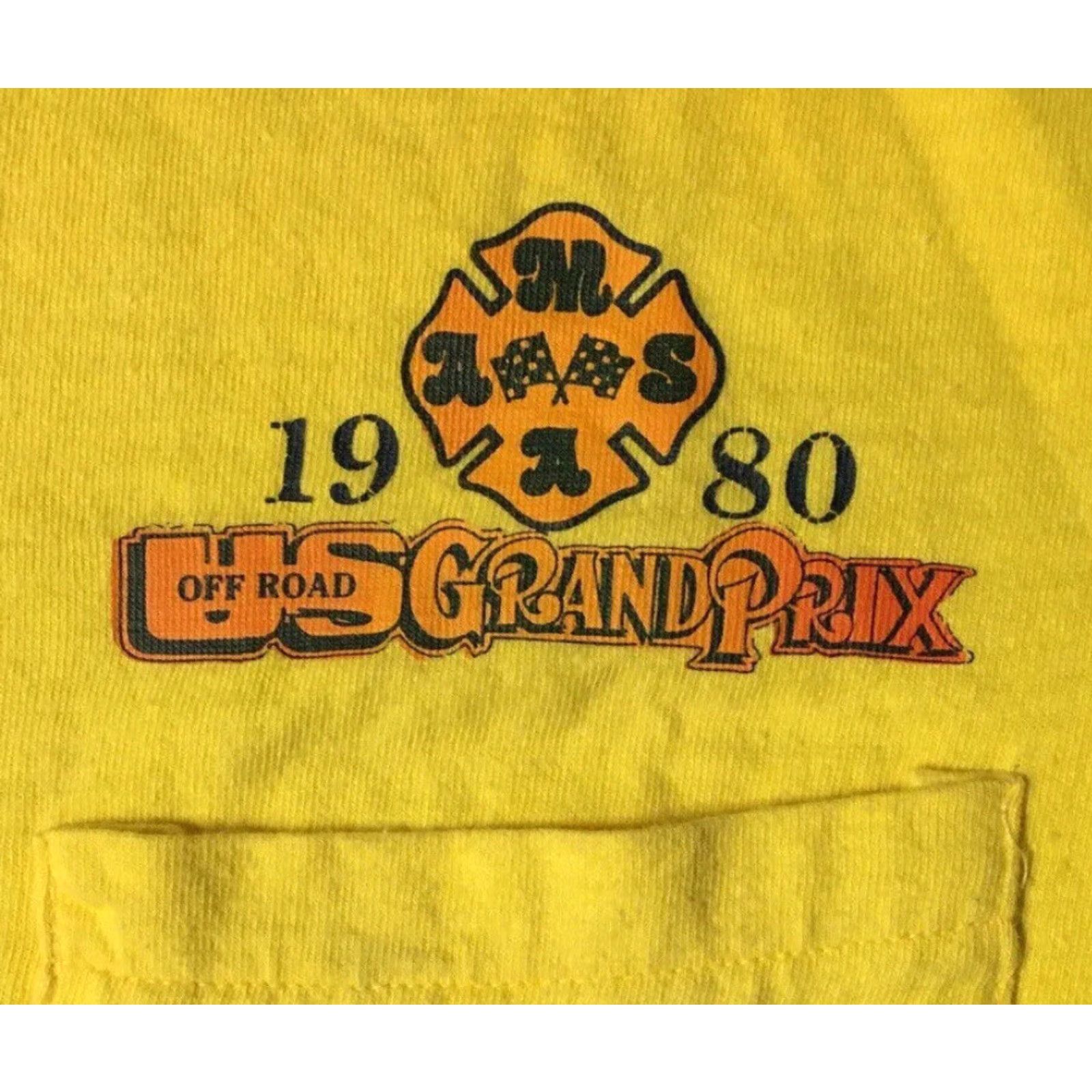 Vintage VINTAGE US Off Road Grand Prix Shirt M Yellow Single Stitch Mens 1980s NASCAR Grunge Cars 90s Racing Can-Am Size US M / EU 48-50 / 2 - 2 Thumbnail