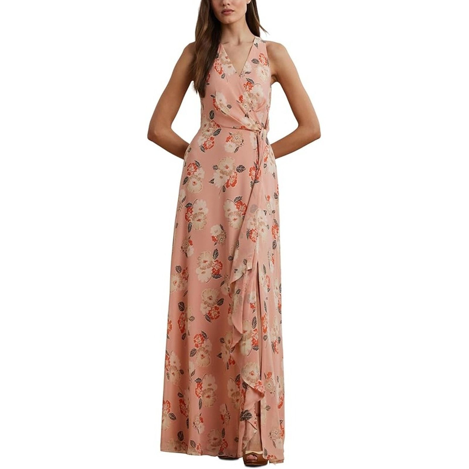 Ralph Lauren Ralph Lauren Women Pink Floral Georgette Maxi Dress Size 12 Size XL / US 12-14 / IT 48-50 - 1 Thumbnail
