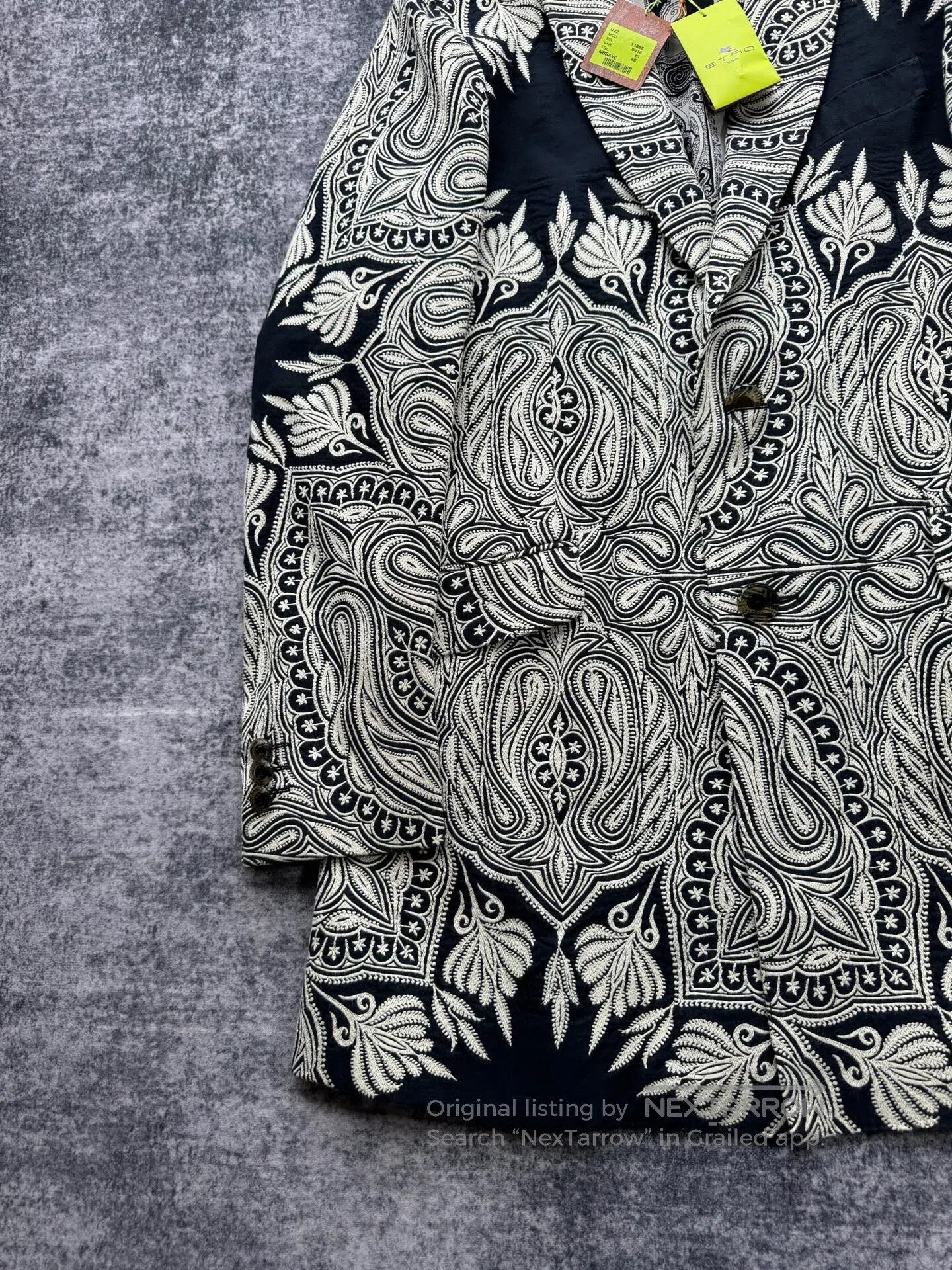 Etro ETRO Patterned Woven Silk-Lined Coat| Size XL / US 12-14 / IT 48-50 - 4 Thumbnail