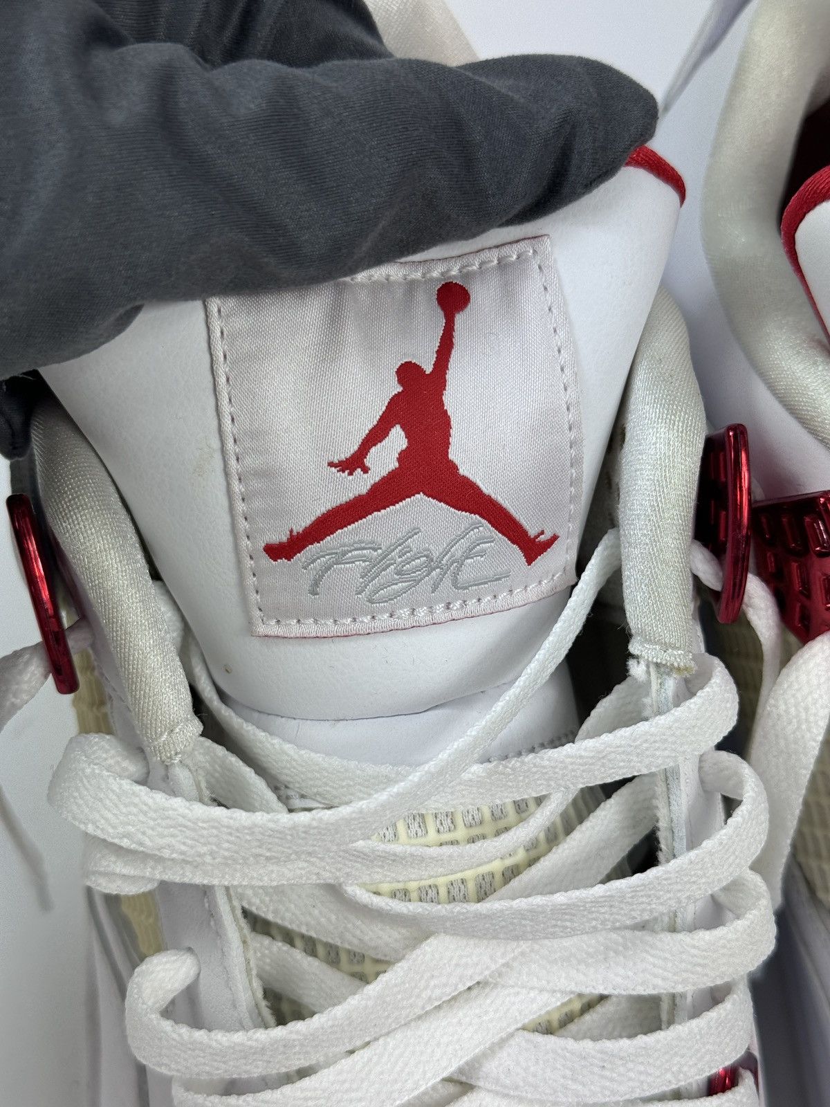Jordan Brand JORDAN 4 RETRO METALLIC RED SNEAKERS Size US 11.5 / EU 44-45 - 7 Thumbnail