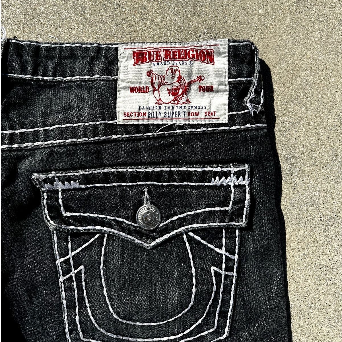 True Religion True Religion Billy Super T Jean Denim Cut Distress Shorts Size US 32 / EU 48 - 5 Thumbnail