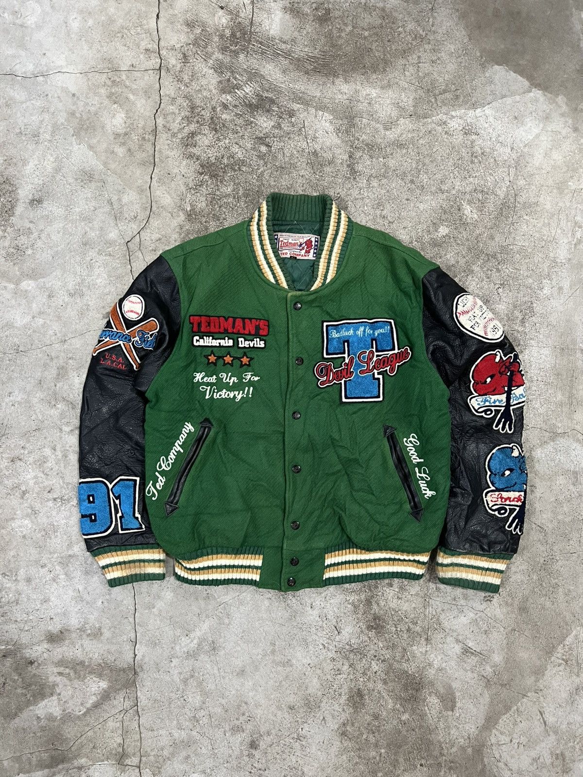 Vintage Rare‼️ "Tedman’s" Ted Company Multi Patch Logo Varsity Jacket Size US XS / EU 42 / 0 - 1 Thumbnail