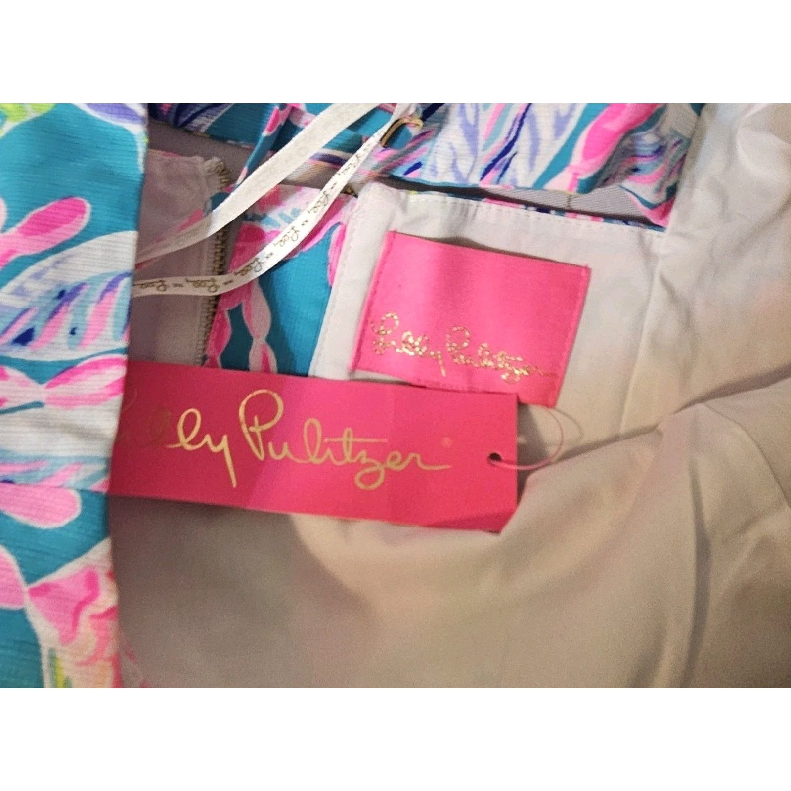 Lilly Pulitzer Lilly Pulitzer Shelli Stretch Dress Pink Floral Womens Sz 8 Size M / US 6-8 / IT 42-44 - 6 Thumbnail