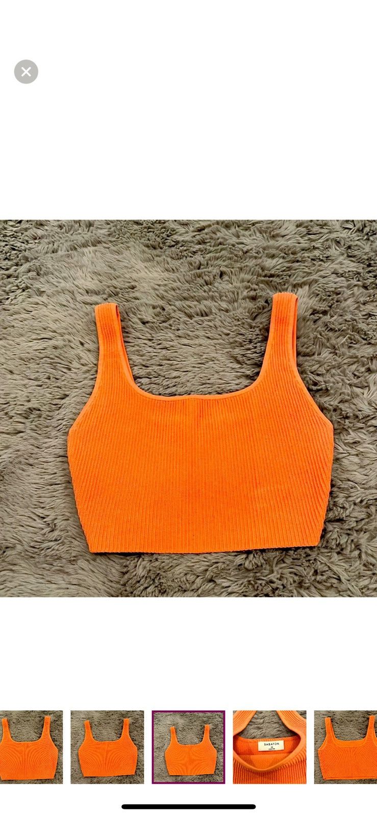 Aritzia RIBBED CROP TANK Size XS / US 0-2 / IT 36-38 - 5 Thumbnail