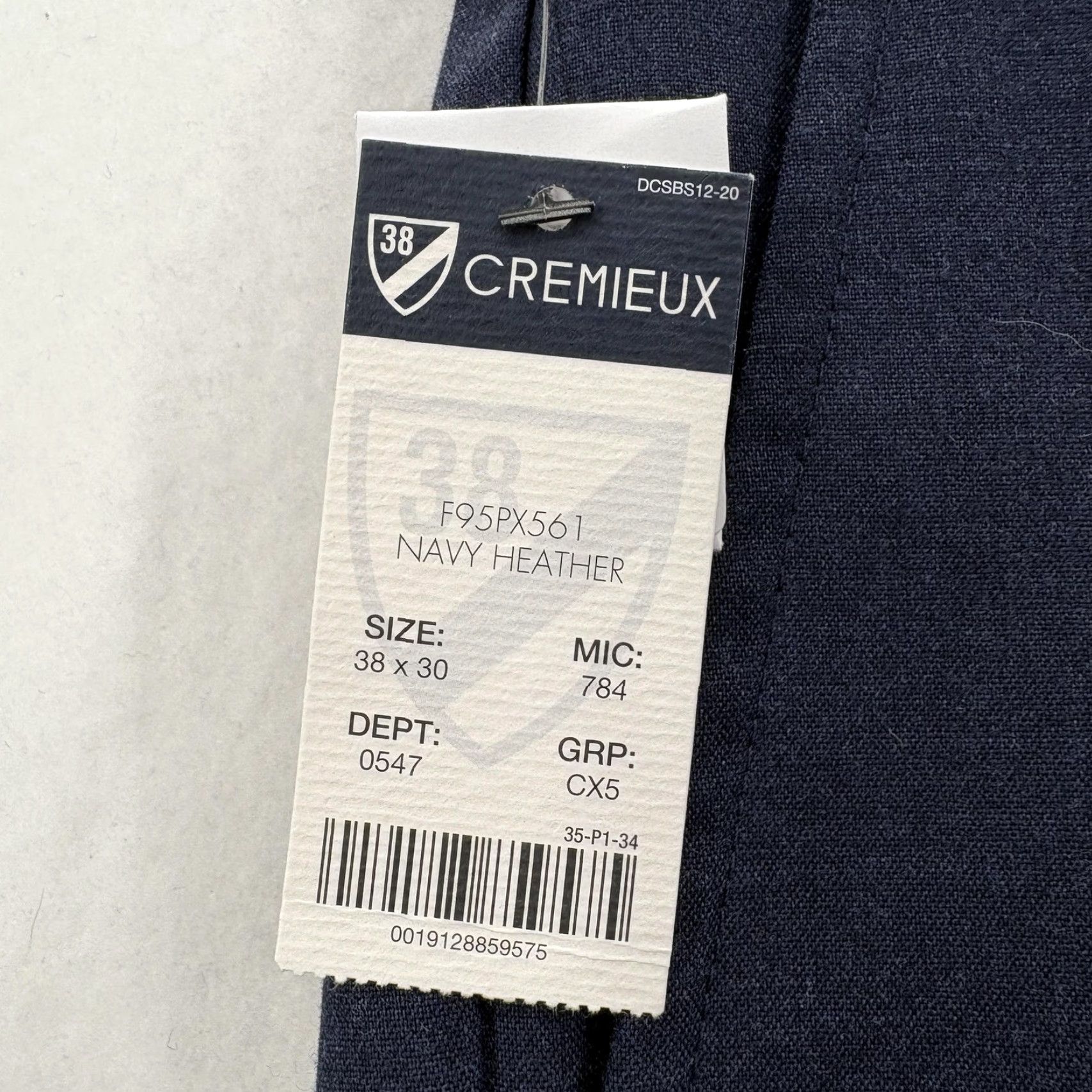 Cremieux Cremieux Blue Dress Pants Mens 38x30 Navy Heather Regular Fit Stretch Business Pants Size US 38 / EU 54 - 4 Thumbnail