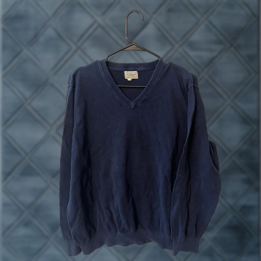 Vintage L.L. Bean Sweater Mens XL Navy Blue Knit Crewneck Pullover Outdoors Adult Size US XL / EU 56 / 4 - 1 Thumbnail