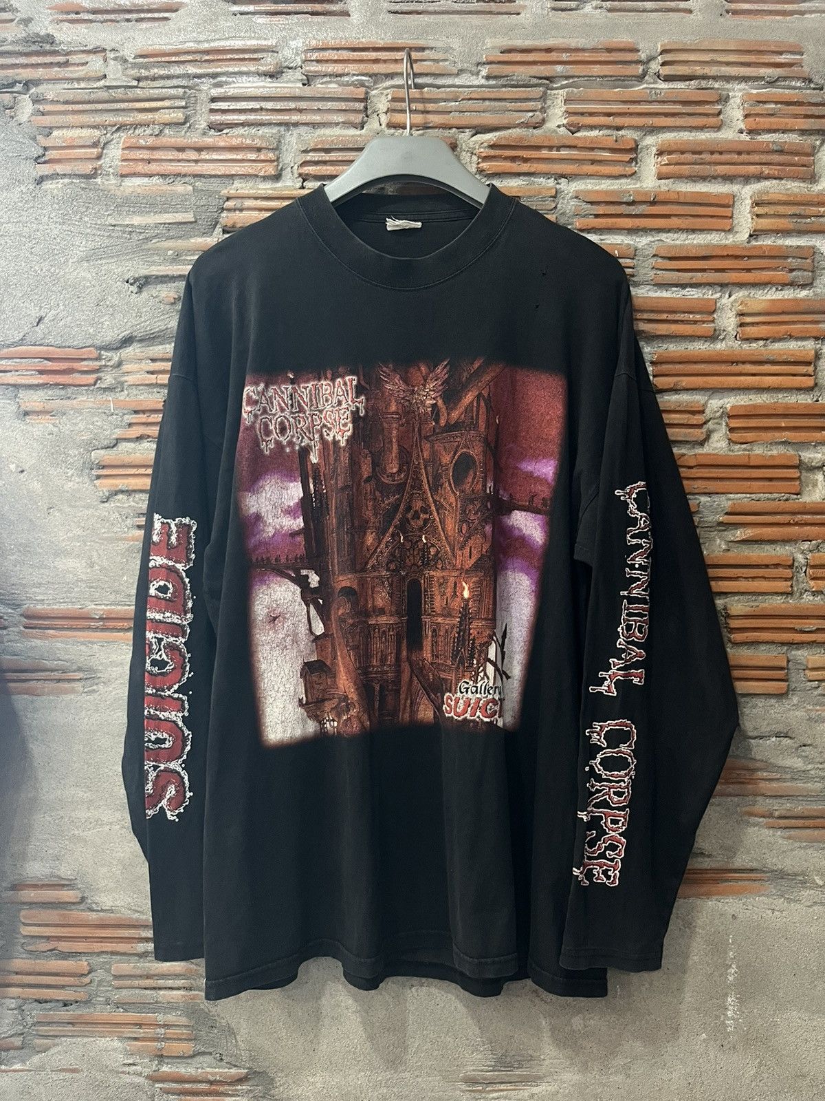 Band Tees Vintage CANNIBAL CORPSE 98’s Gallery Of SUICIDE Tshirt Size US XL / EU 56 / 4 - 2 Thumbnail