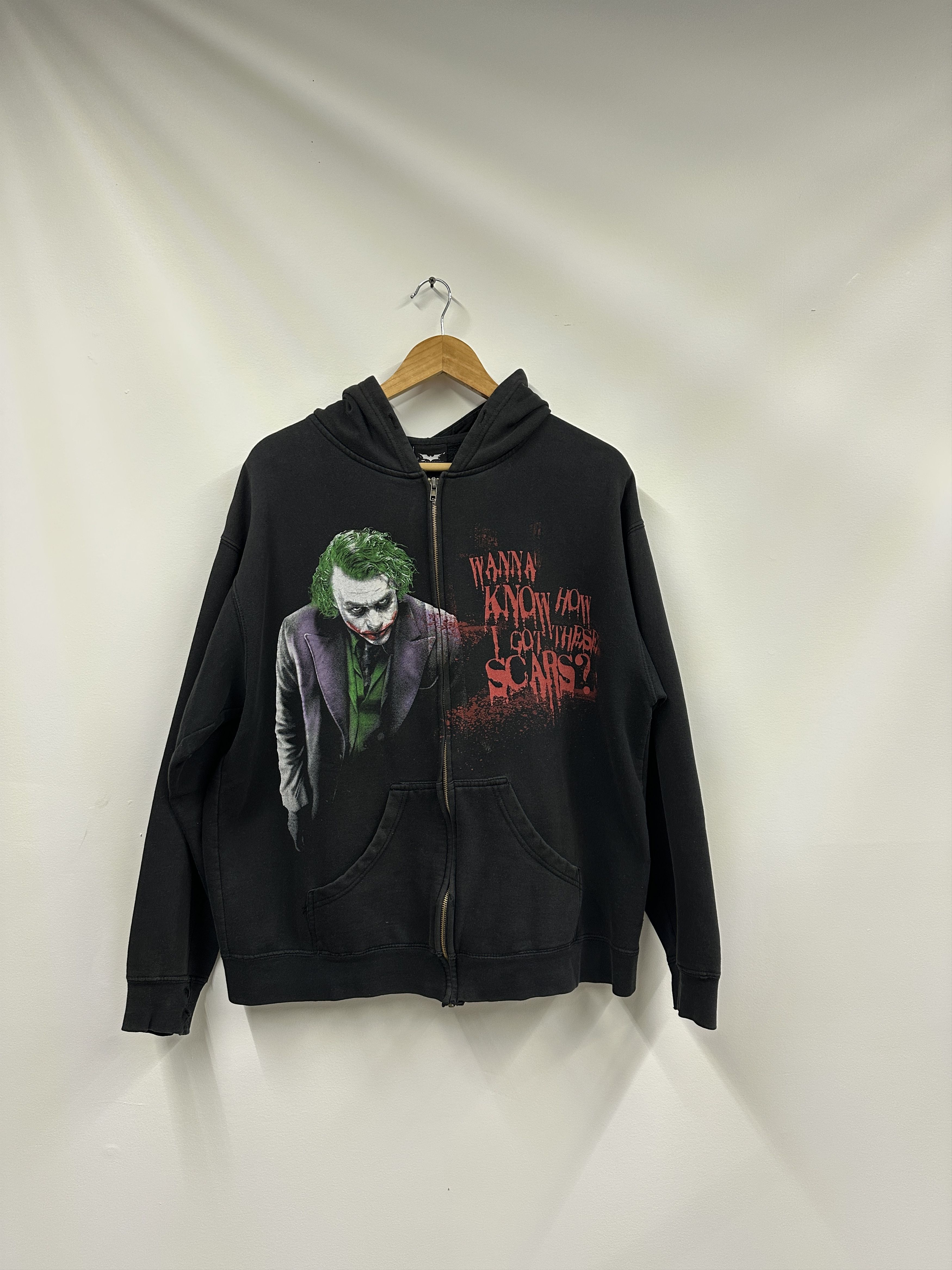 Other Vintage The Dark Knight Joker Zip Hoodie Black Rare Size US L / EU 52-54 / 3 - 1 Thumbnail