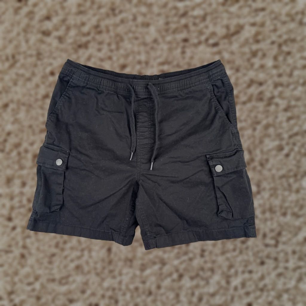 Vintage RDI Cargo Shorts Men Small Black Cotton Blend Canvas 32x6 Regular Waist 32 Inseam 6" Pockets Casual Travel Workwear 6" Inseam Mens Shorts Size US 29 - 1 Thumbnail