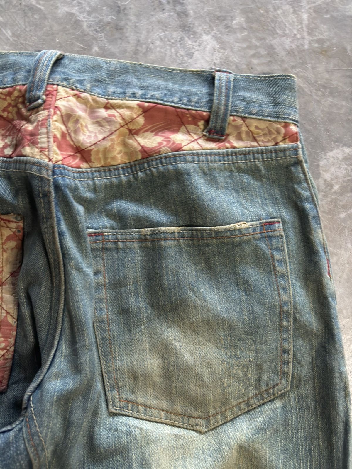 Hysteric Glamour × If Six Was Nine × Japanese Brand GUMU distressed japanese denim sakura sukajan sick mud wash Size US 31 - 16 Thumbnail