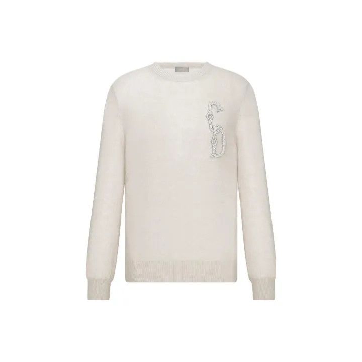Dior Dior Embroidered Logo Long Sleeve Sweater 0079 Size US S / EU 44-46 / 1 - 1 Thumbnail