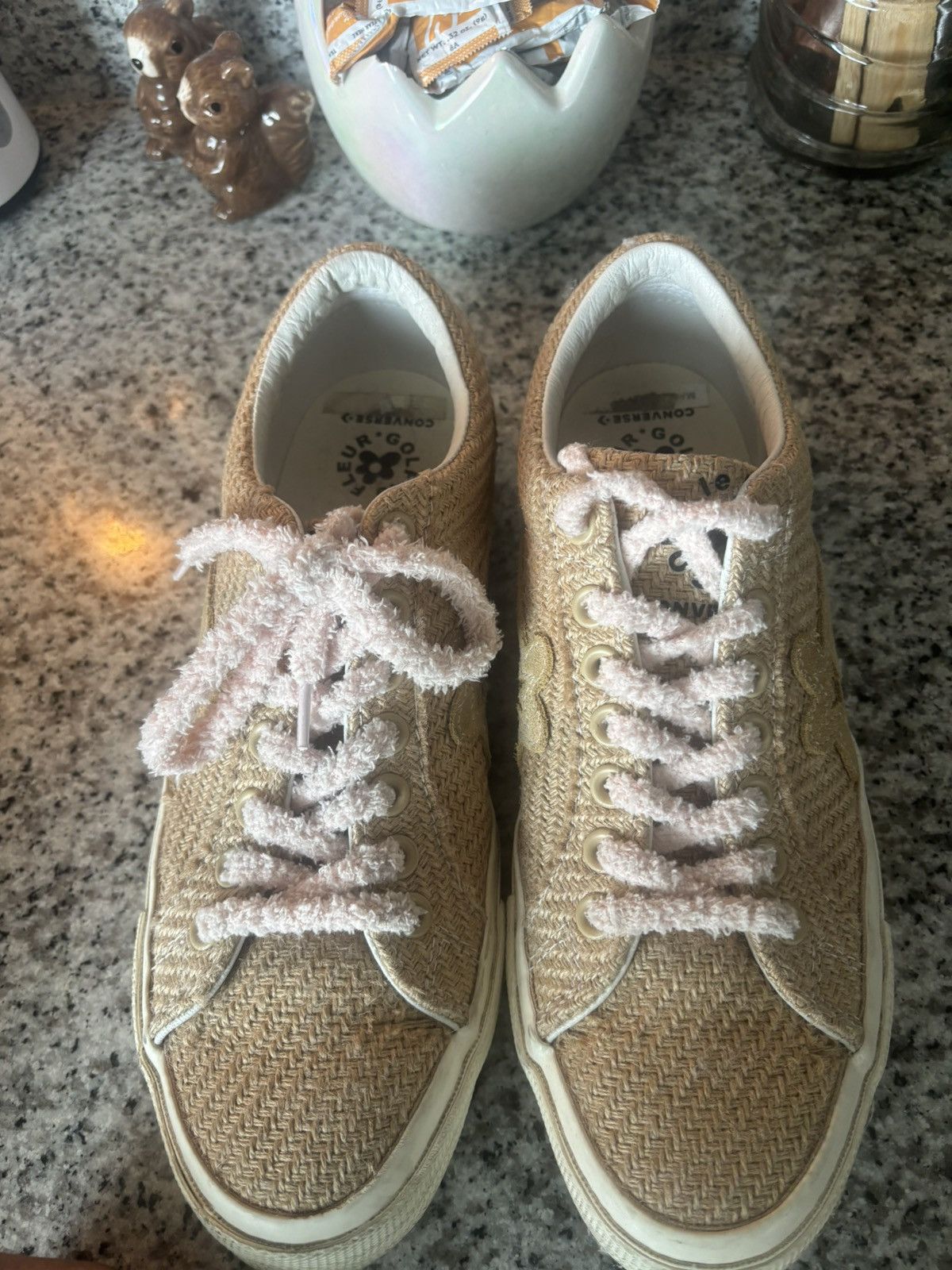 Converse × Golf le Fleur Converse Golf Le Fleur Chenille “Curry / Natural” sz 9 Mens Size US 9 / EU 42 - 1 Thumbnail