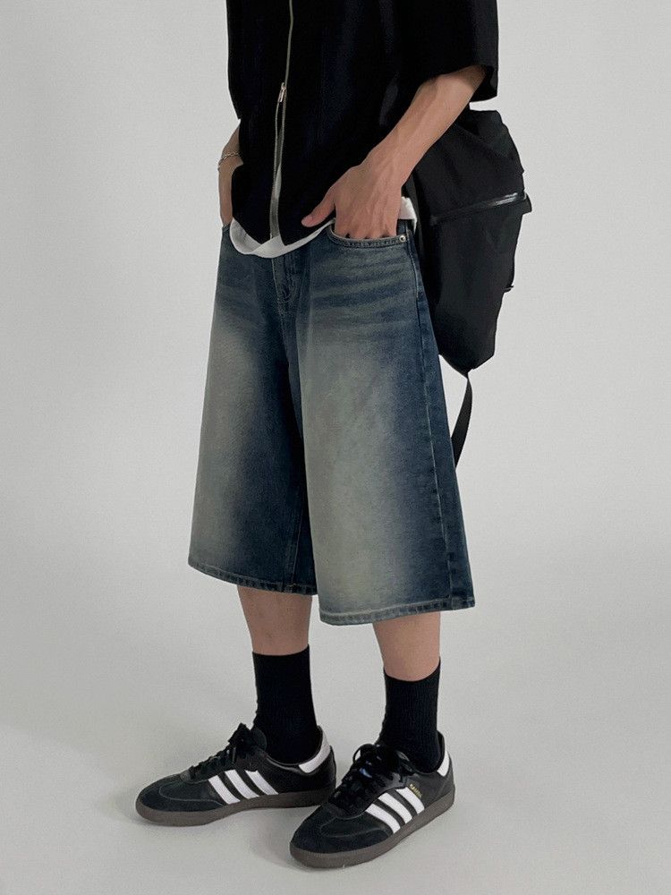 Japanese Brand × Jean Retro loose high street casual denim shorts Size US 32 / EU 48 - 4 Thumbnail