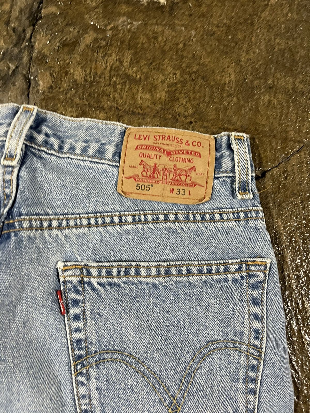 Levi's × Vintage Crazy Vintage Y2K Levi's 505 Jorts Essential Skater Shorts Size US 33 - 4 Thumbnail