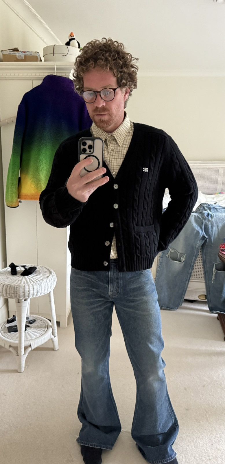Celine $2.6k FW24 Celine logo triomphe cashmere cardigan Hedi XL Size US XL / EU 56 / 4 - 5 Thumbnail