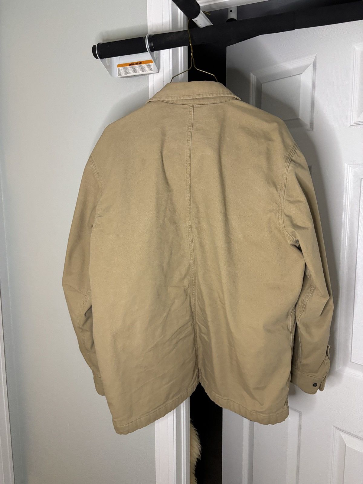 Carhartt Tan Carhartt Mens Work Jacket Flannel Lined Heavy Duty Coat Size US L / EU 52-54 / 3 - 2 Thumbnail