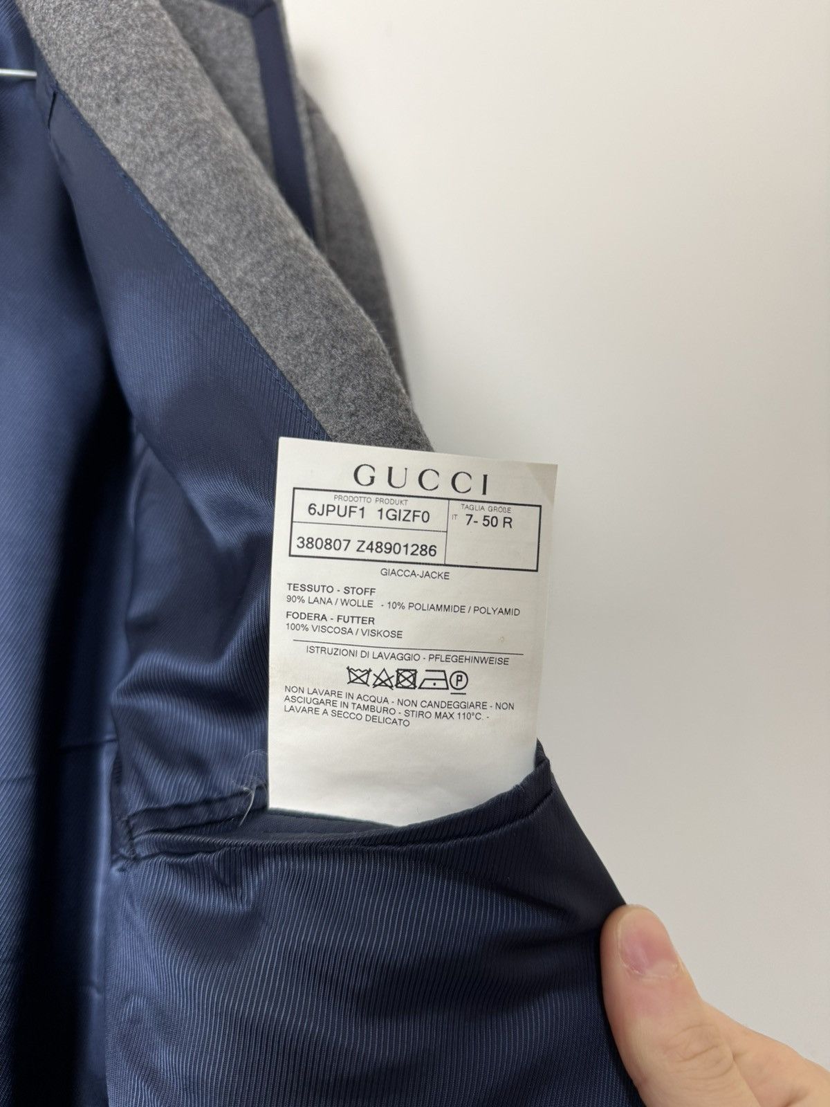 Gucci Gucci Raw Cut Light Jersey Logo Crest Blazer Luxury RRP 4$K+ Size 50R - 16 Thumbnail